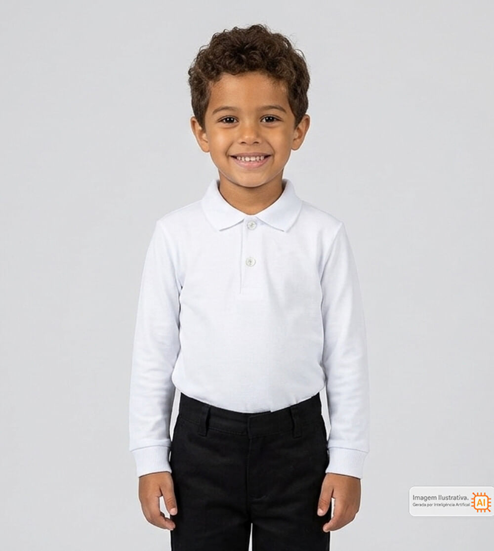 Camiseta Manga Longa Polo Básica