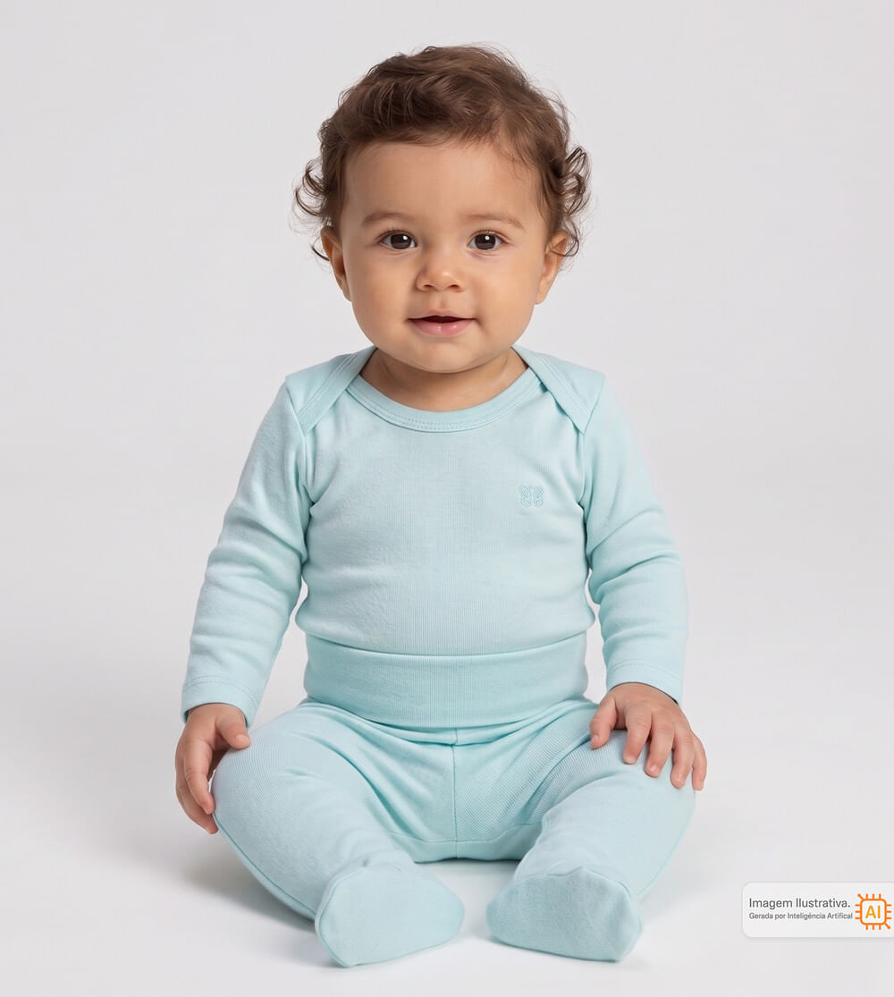 Conjunto Body Cós Confort Azul