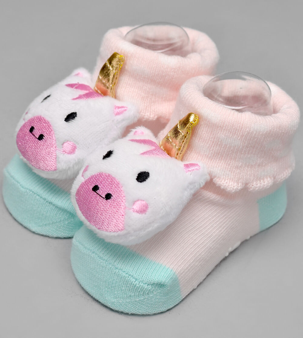 Pantufa Antiderrapante com Chocalho Bichinhos Divertidos