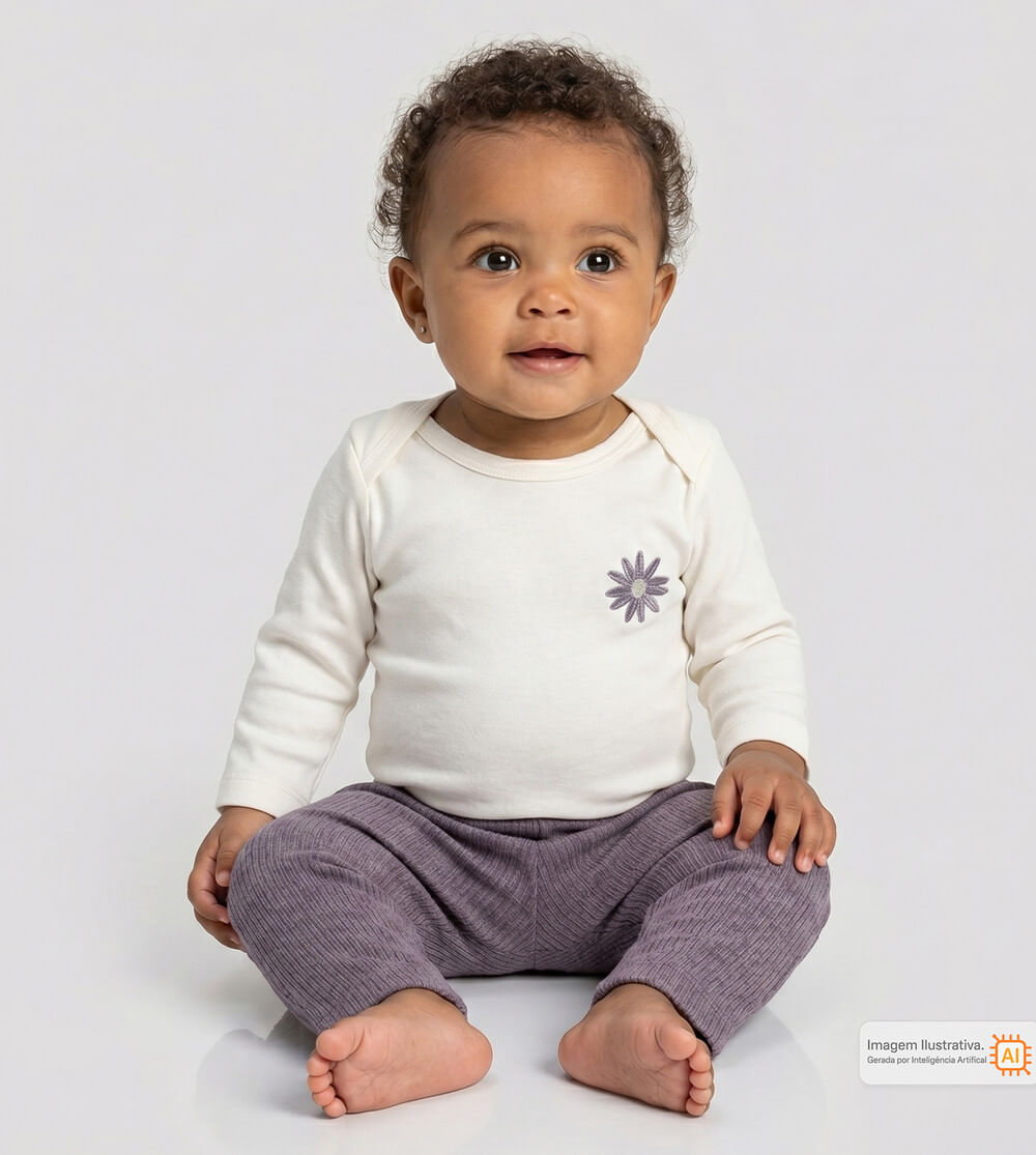 Conjunto Body Florzinha Lilás