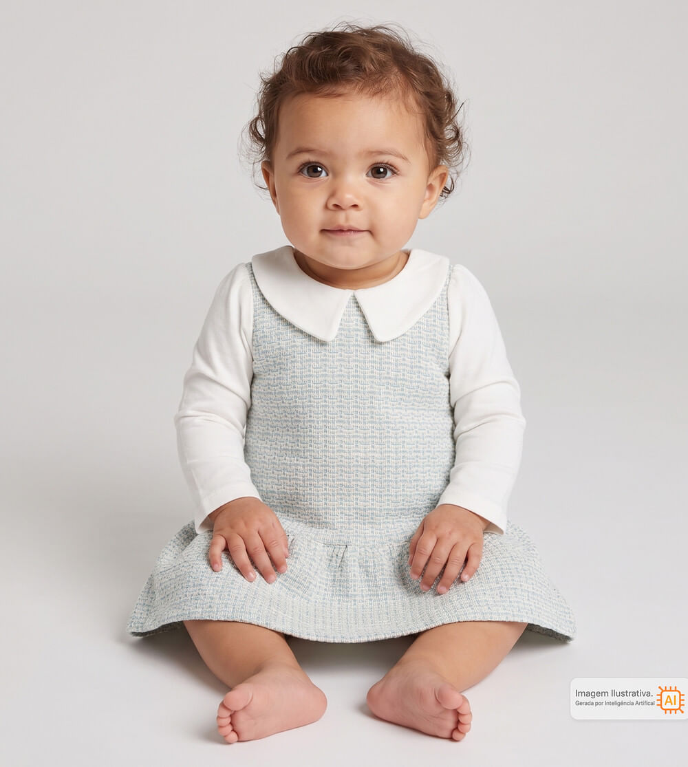 Vestido Tweed Azul