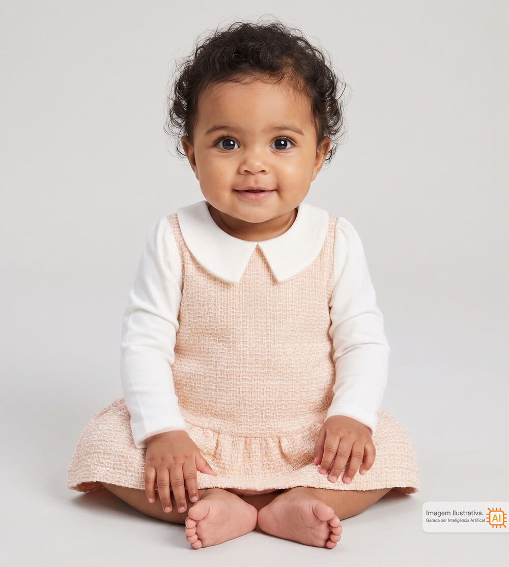 Vestido Tweed Rosa