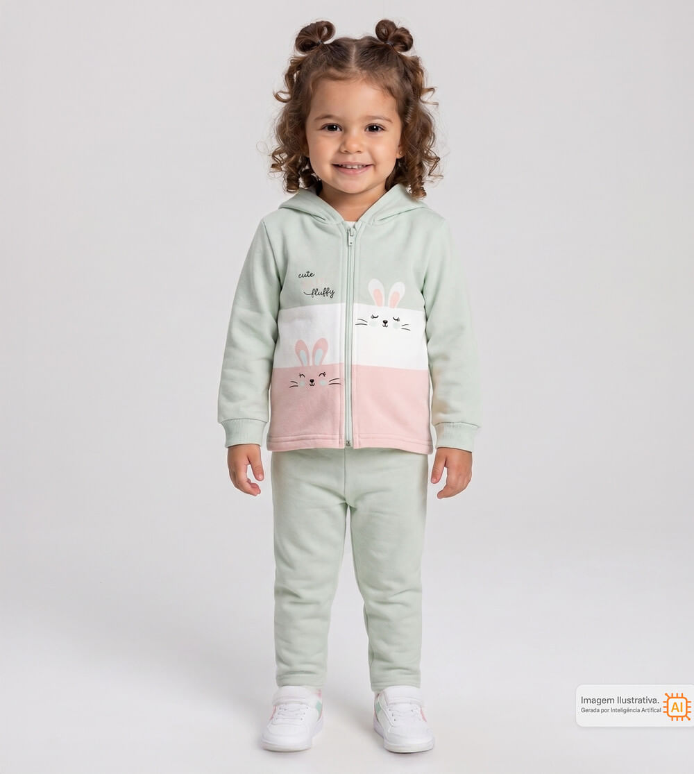 Conjunto Moletom com Capuz Amável
