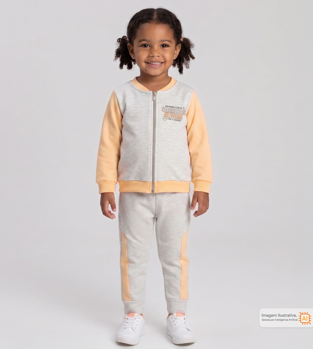 Conjunto Moletom Sorrisos, Alegria e Diversão