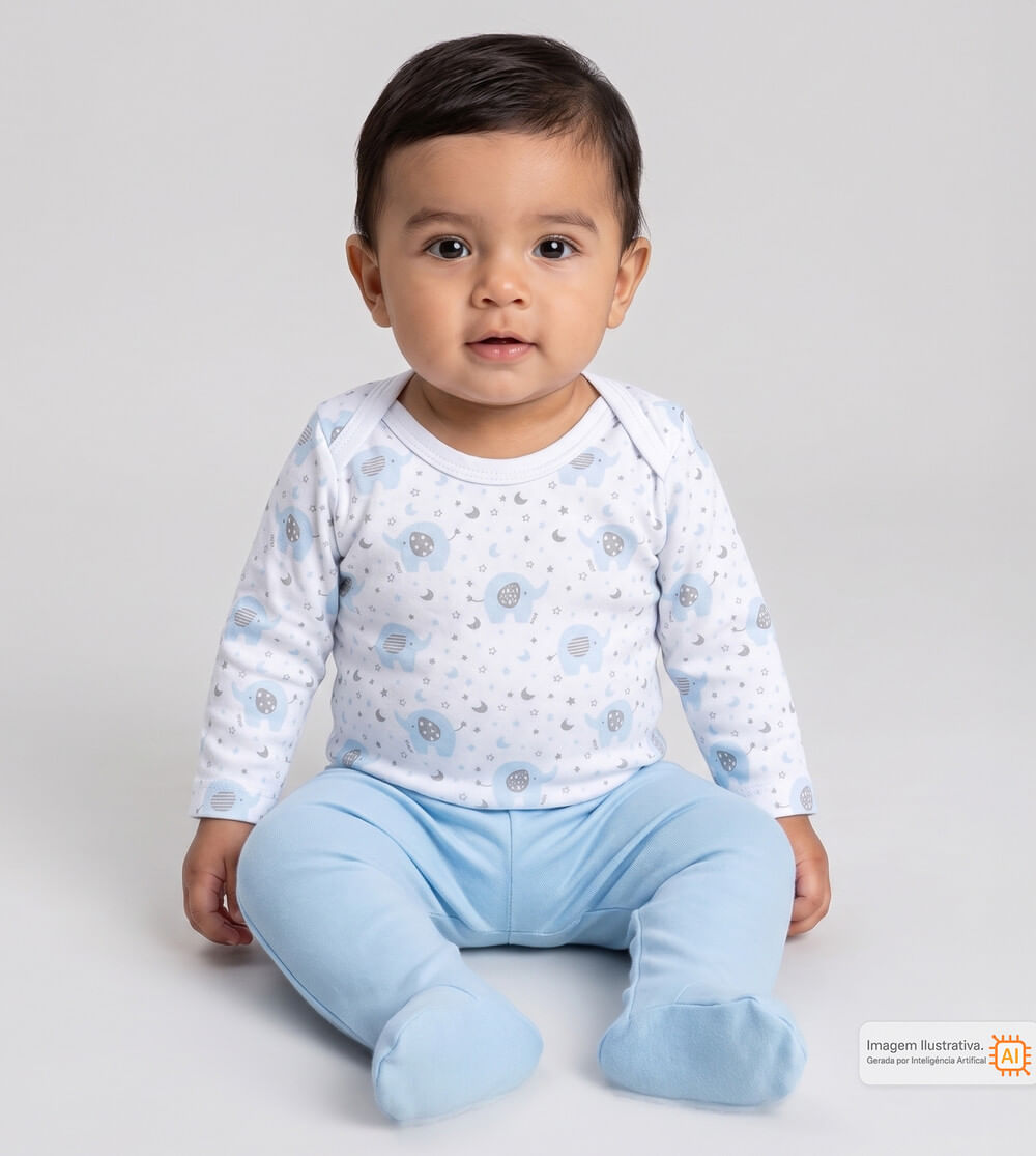 Conjunto Body Elefante Azul