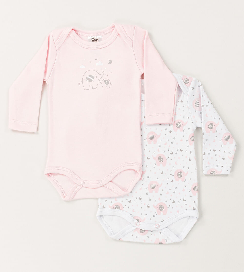 Kit Body Elefante Rosa com 2 Unidades