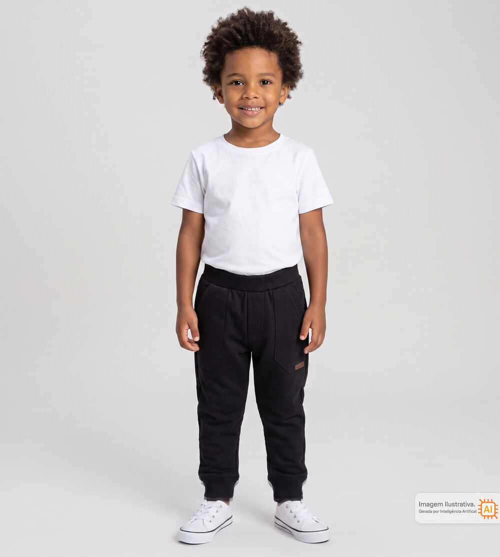 Calça Moletom Confort Preta