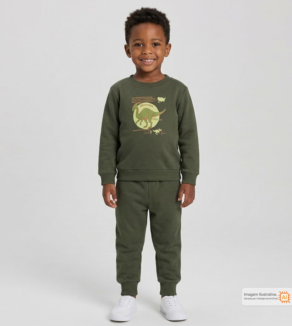 Conjunto Moletom Dino Cretaceous