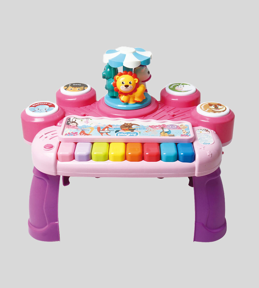 Mesinha Musical Carrossel dos Bichinhos Play&Learn Rosa