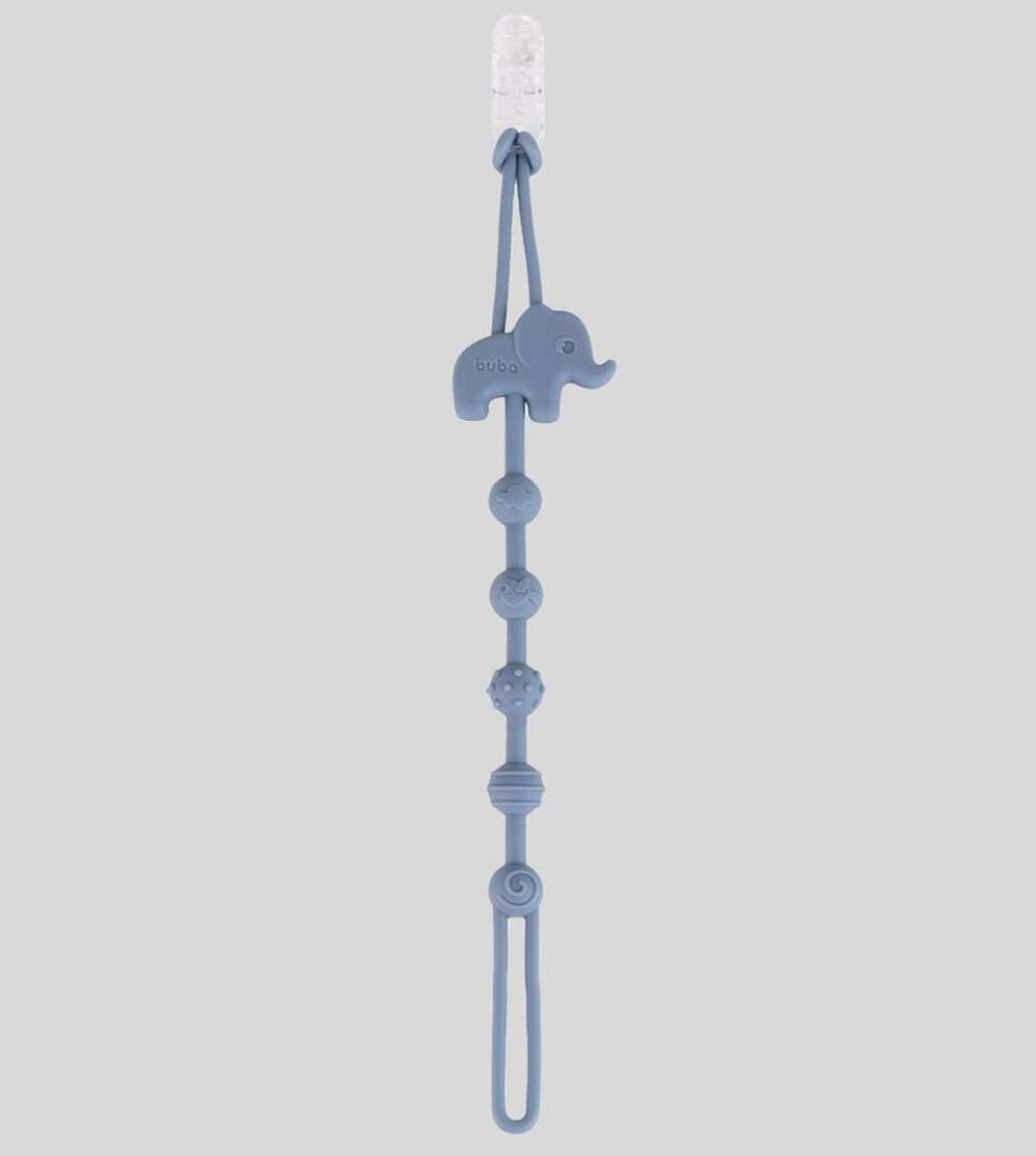 Prendedor de Chupeta Silicone Elefante Cloudy