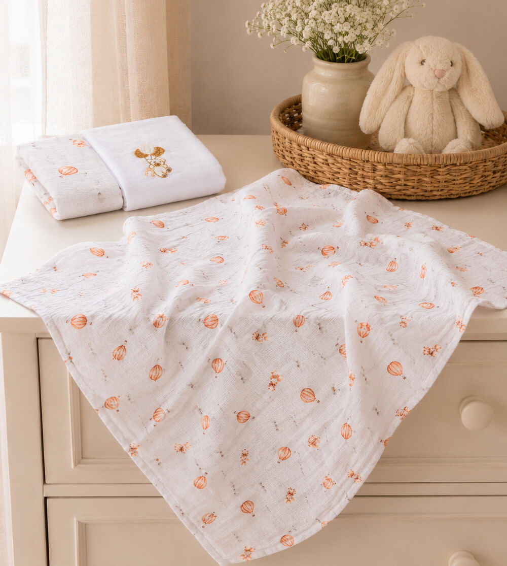Kit Fralda Muito Mimo com Bainha 3 unidades