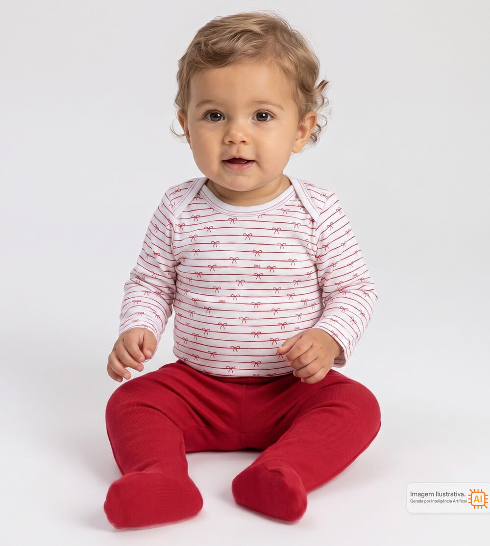 Conjunto Body Laços Vermelho